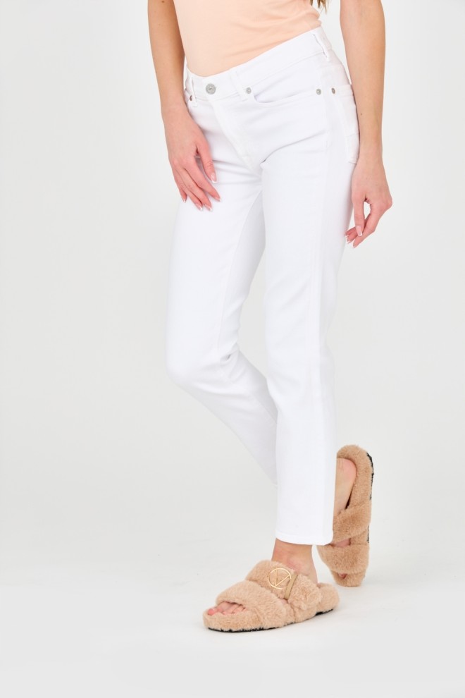 7 FOR ALL MANKIND Білі жіночі джинси Roxanne Ankle Ankle