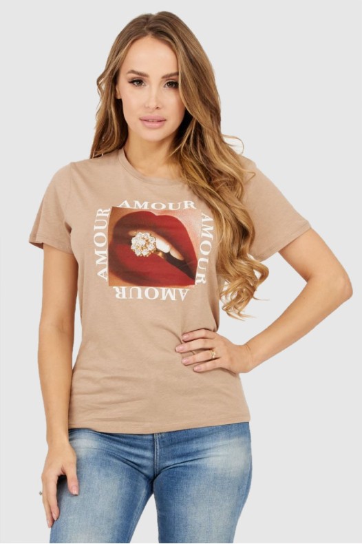 GUESS Tricou bej pentru...