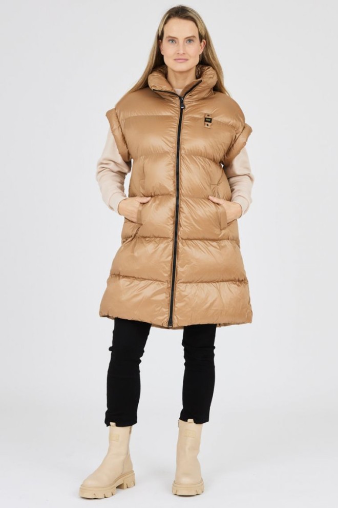 BLAUER Jachetă fără mâneci lungă maro Daisy pentru femei