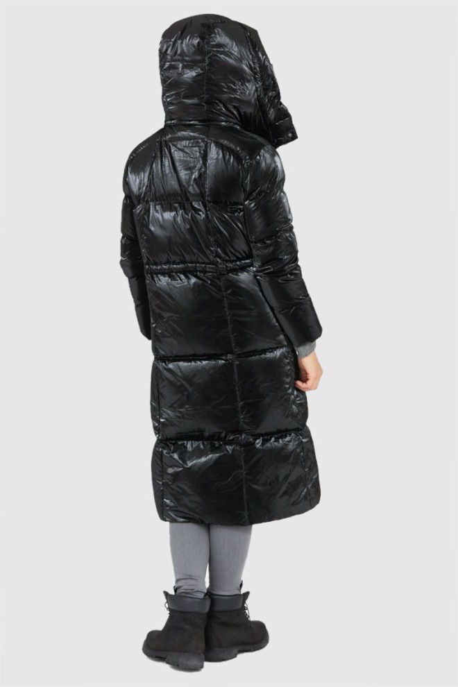 BLAUER Black naomi down coat with detachable hood