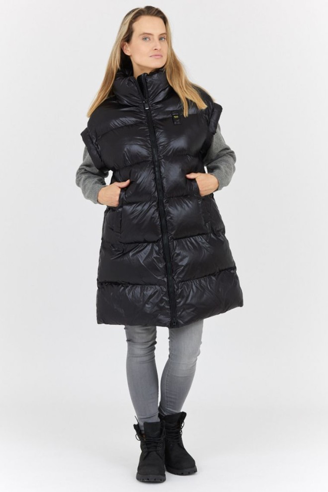 BLAUER Daisy negru lung fără mâneci pentru femei