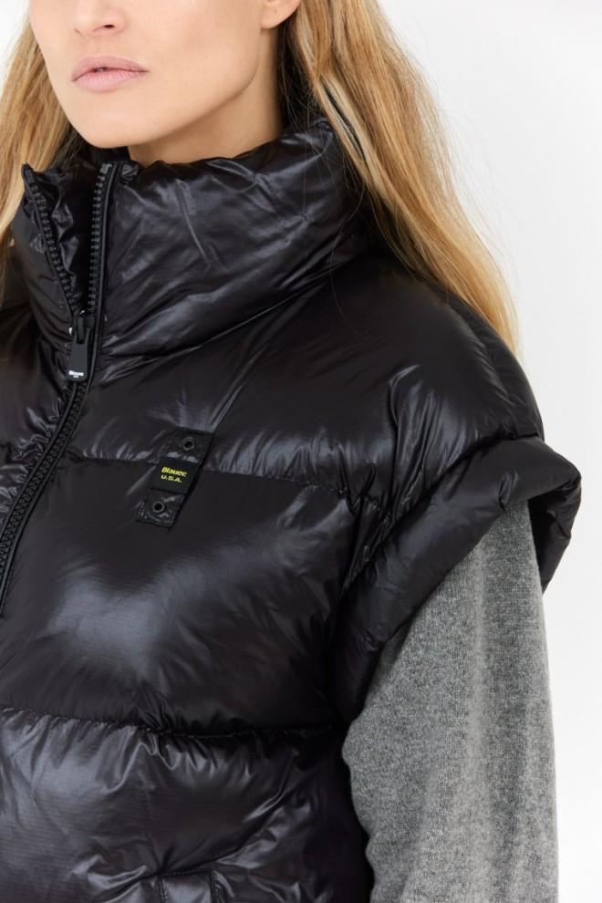 BLAUER Daisy negru lung fără mâneci pentru femei