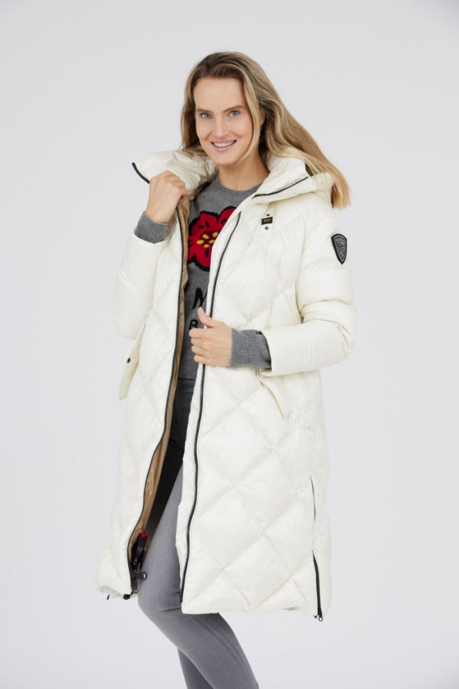 BLAUER Women's Kay down coat in ecru color