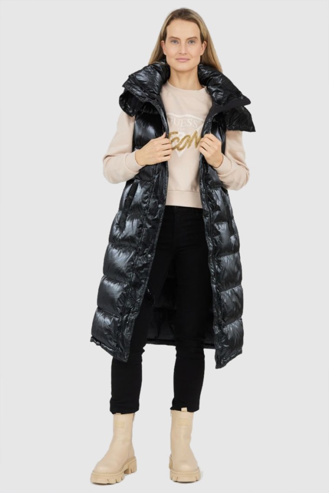 BLAUER Femeii lung strălucitor în jos fără mâneci Erika