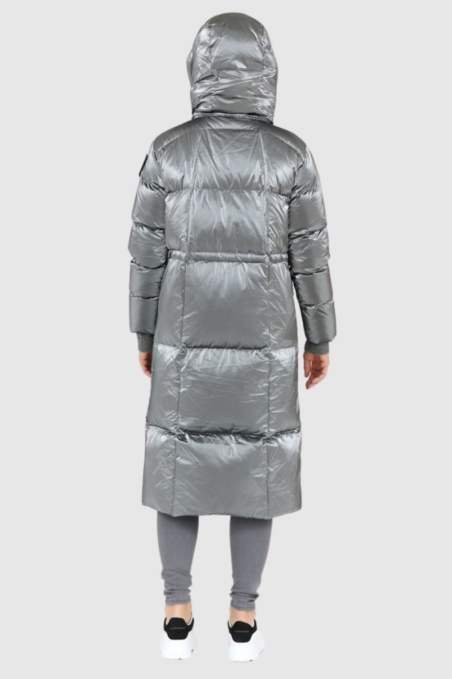 BLAUER Silver Naomi down coat with detachable hood