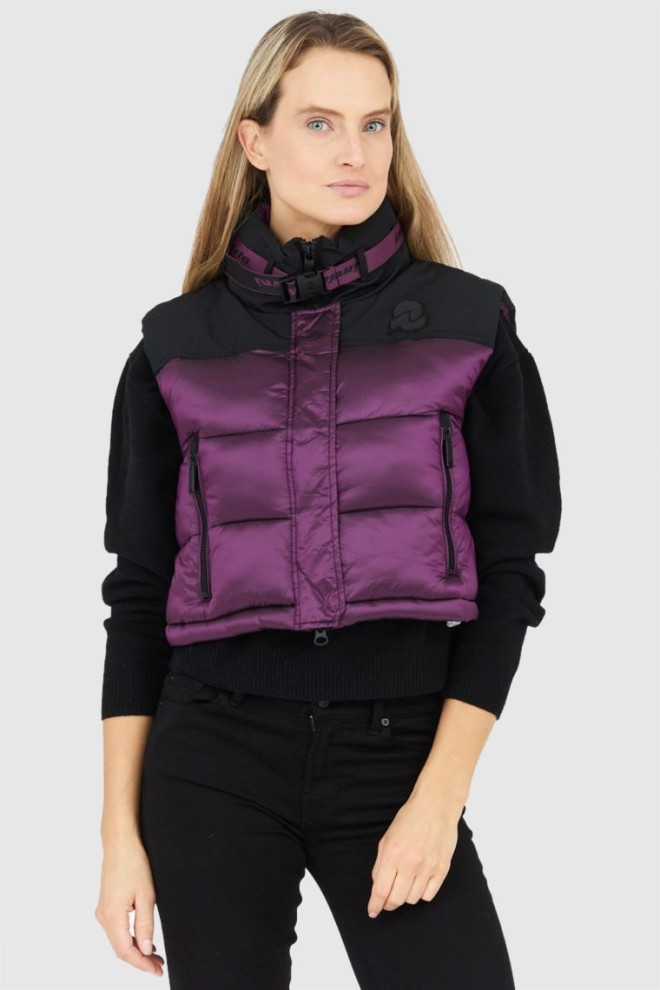 INVICTA Femeii violet în jos scurt fără mâneci