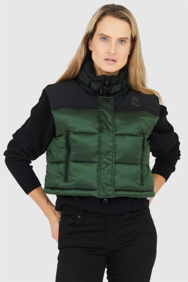 INVICTA Femeii verde în jos scurt fără mâneci