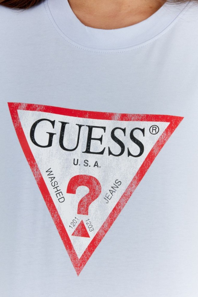 GUESS Tricou albastru pentru femei cu logo vintage