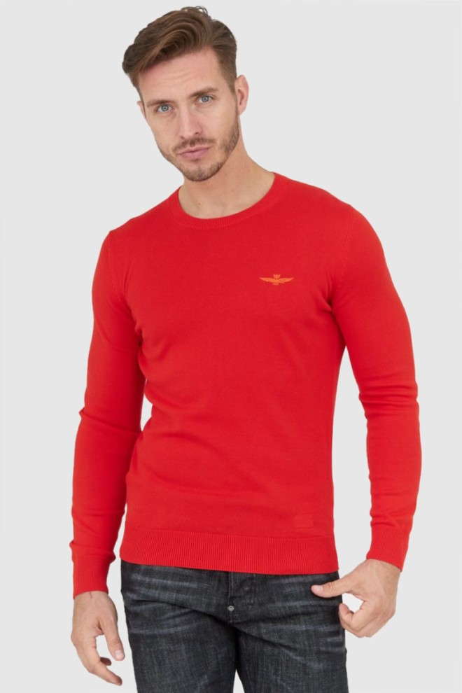 AERONAUTICA MILITARE Red men's sweater