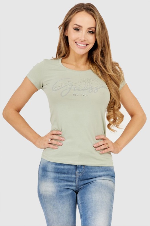 GUESS Tricou verde deschis...