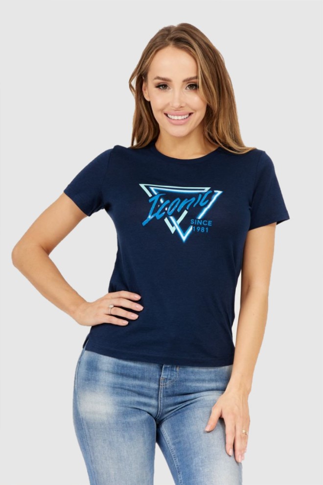 GUESS navy blue iconic women's t-shirt