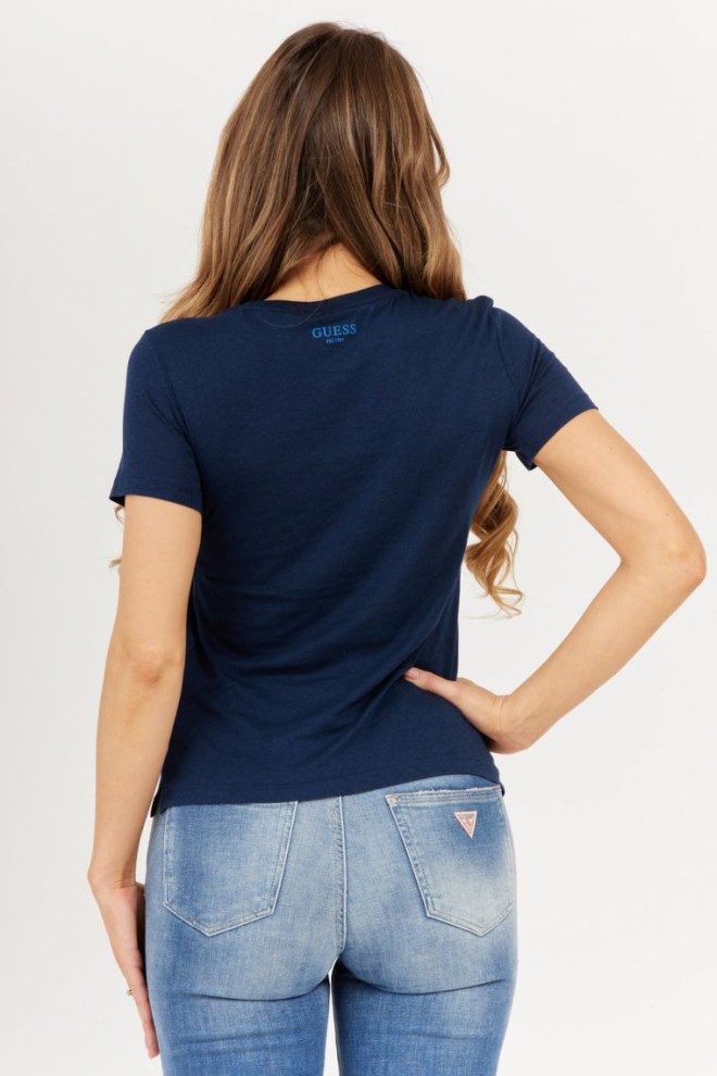 GUESS navy blue iconic women's t-shirt