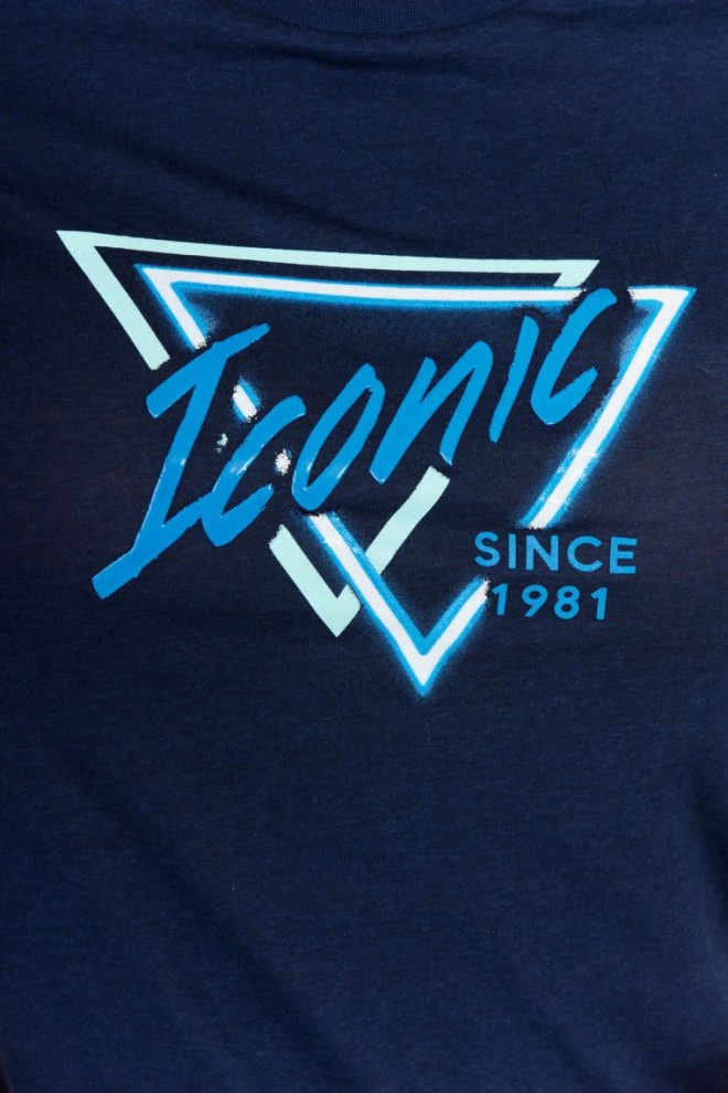 GUESS tricou iconic albastru marin pentru femei