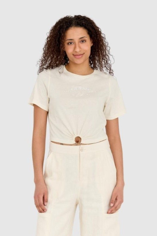 GUESS Cream women's cropped...