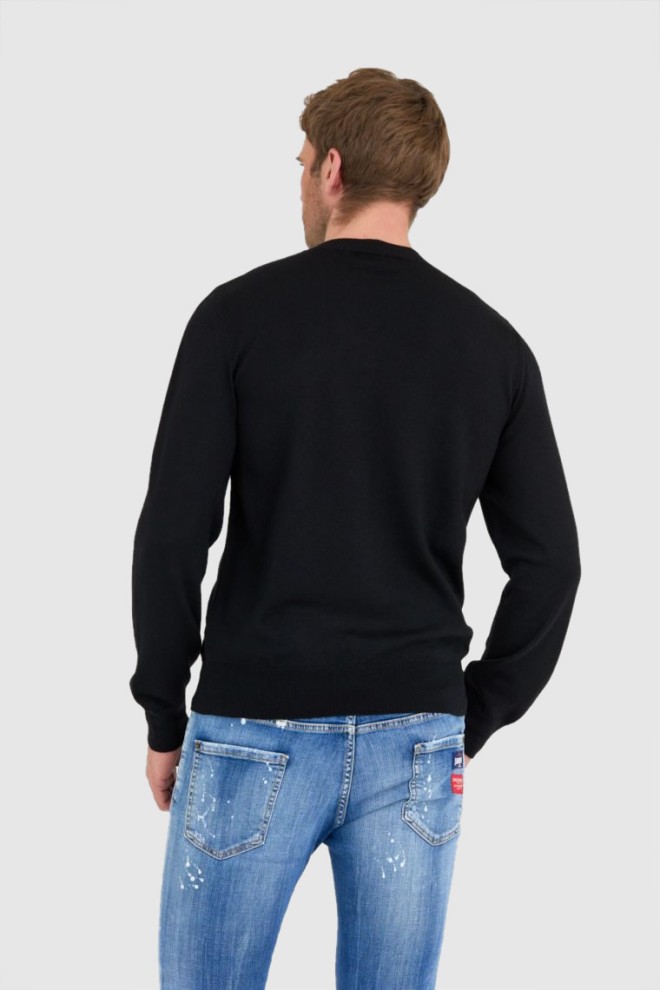 DSQUARED2 Pulover negru pentru bărbați cu desene animate