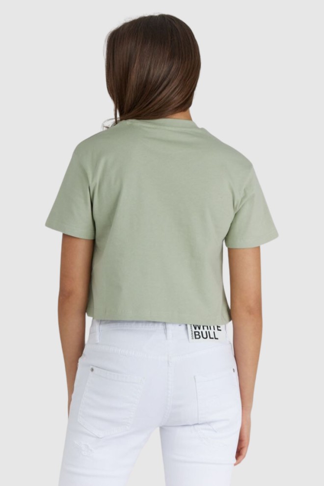 GUESS Women's short green t-shirt with logo