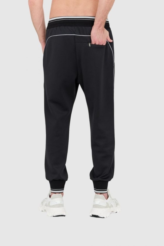 DOLCE & GABBANA Black sweatpants with large logo