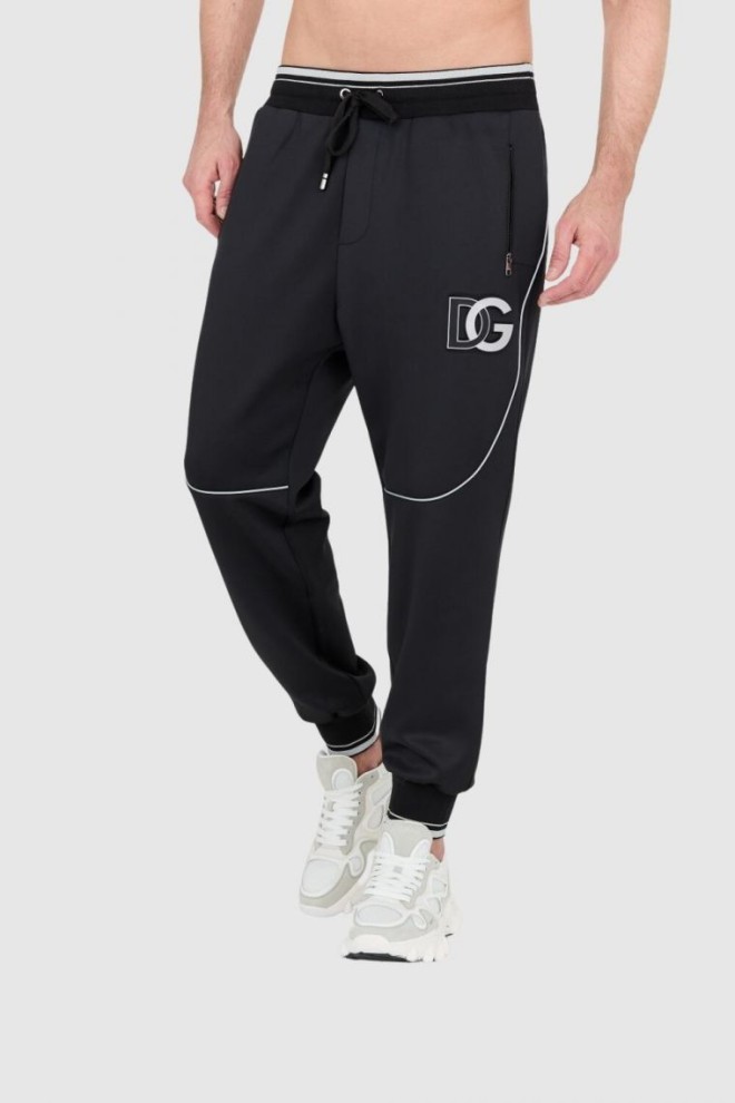 DOLCE & GABBANA Black sweatpants with large logo