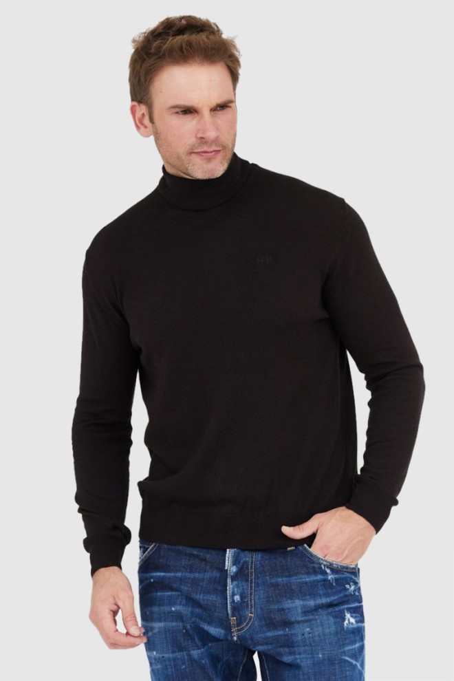 LA MARTINA Black men's turtleneck sweater