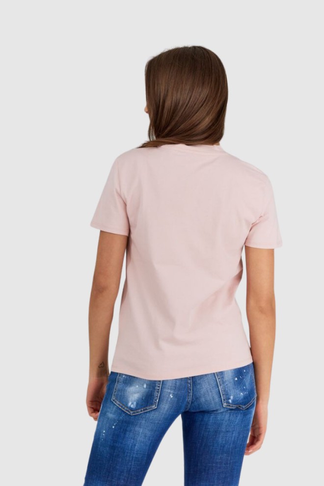 GUESS Pink women's t-shirt with vintage logo