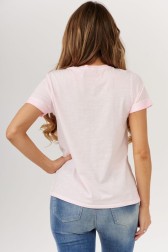 GUESS Różowy t-shirt damski...