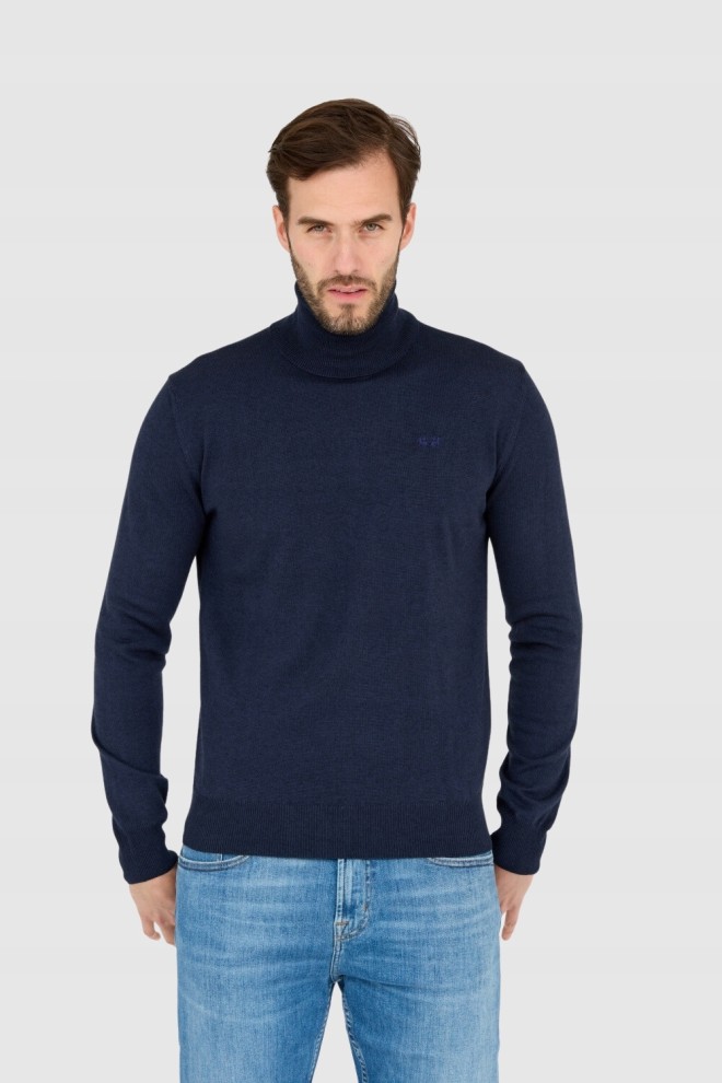 LA MARTINA Men's navy blue turtleneck sweater