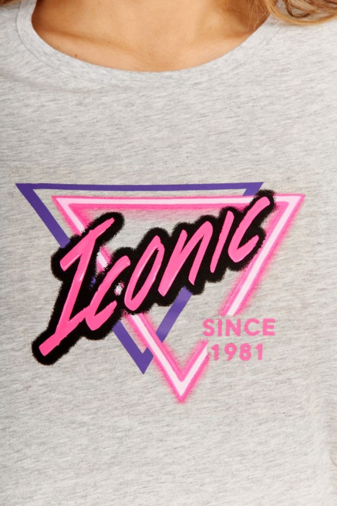 GUESS Tricou iconic gri pentru femei