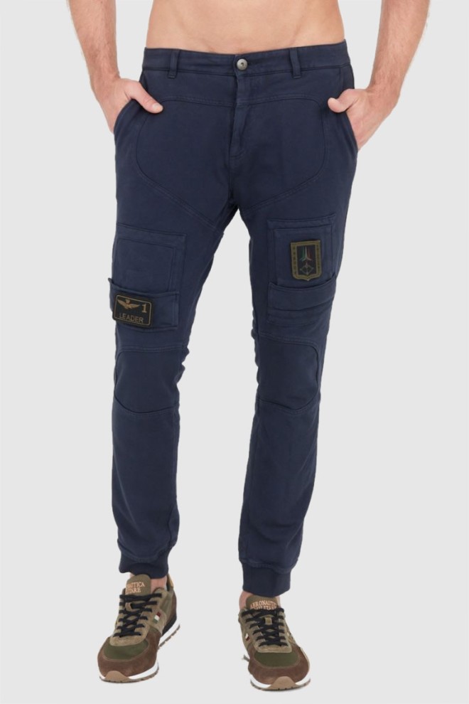 AERONAUTICA MILITARE Navy blue combat sweatpants