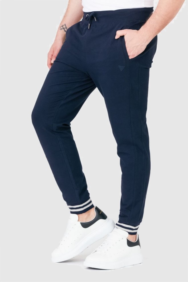 Pantaloni de trening GUESS albastru marin pentru bărbați
