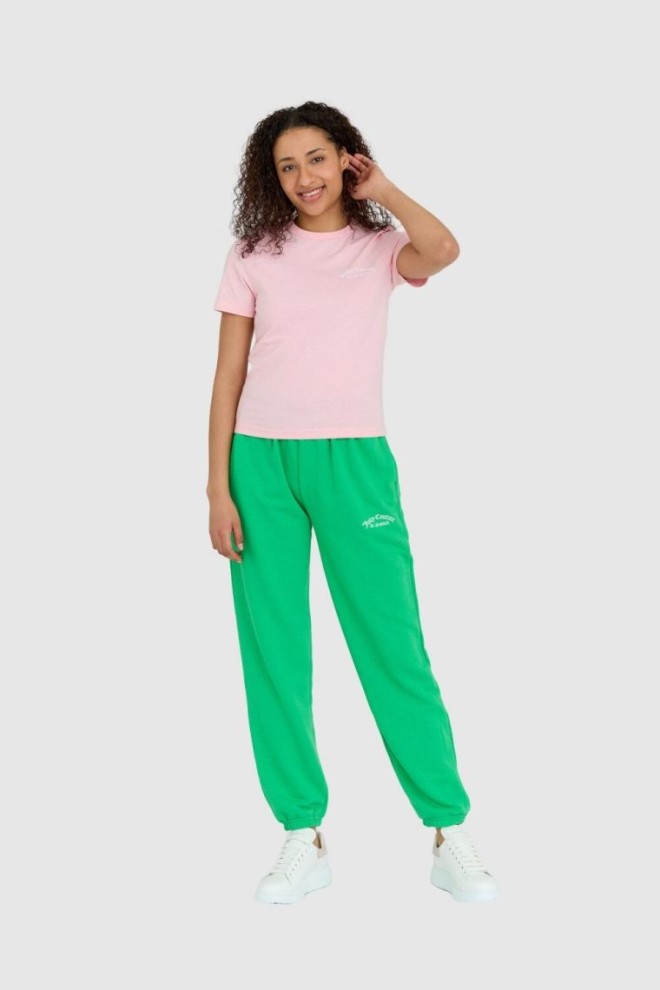 JUICY COUTURE Tricou reciclat haylee roz pentru femei, cu logo brodat