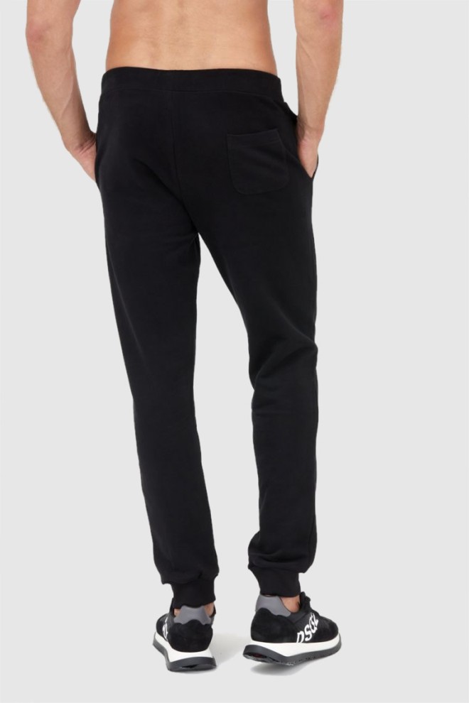 LA MARTINA Black sweatpants with grey logo