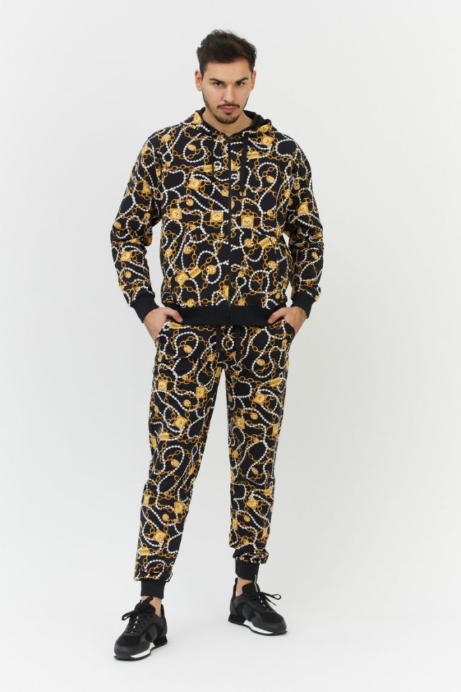 MOSCHINO Men's sweatpants with gold chains