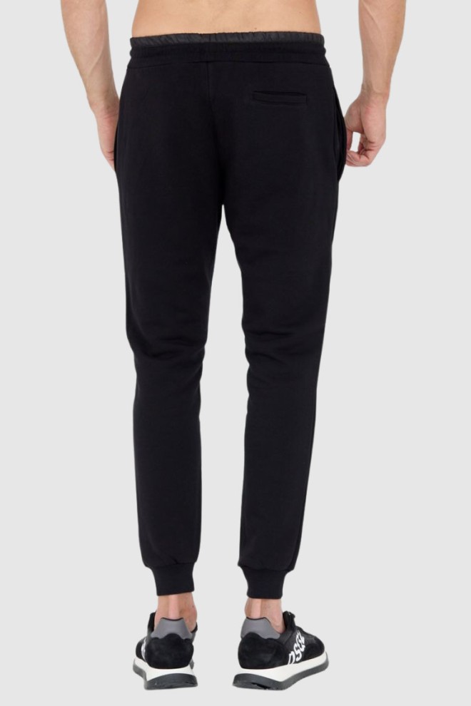 PHILIPP PLEIN Black men's hexagon sweatpants