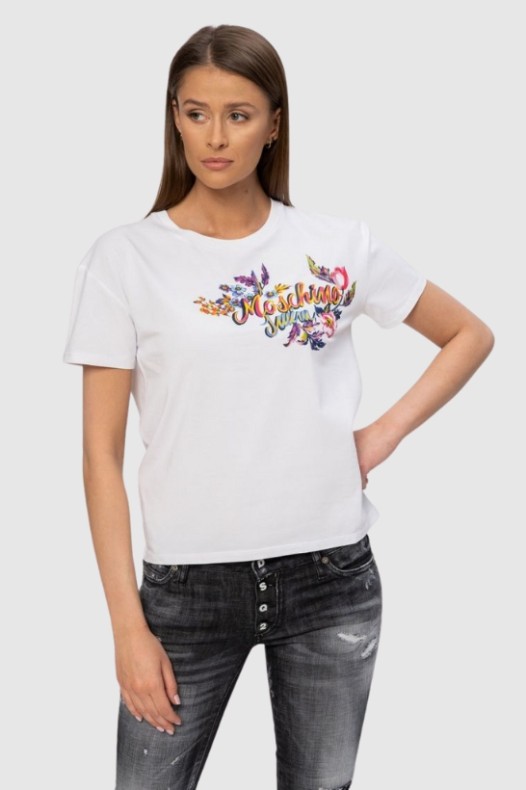 MOSCHINO White t-shirt with...