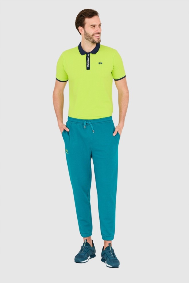 Pantaloni de trening pentru bărbați LA MARTINA Turquoise
