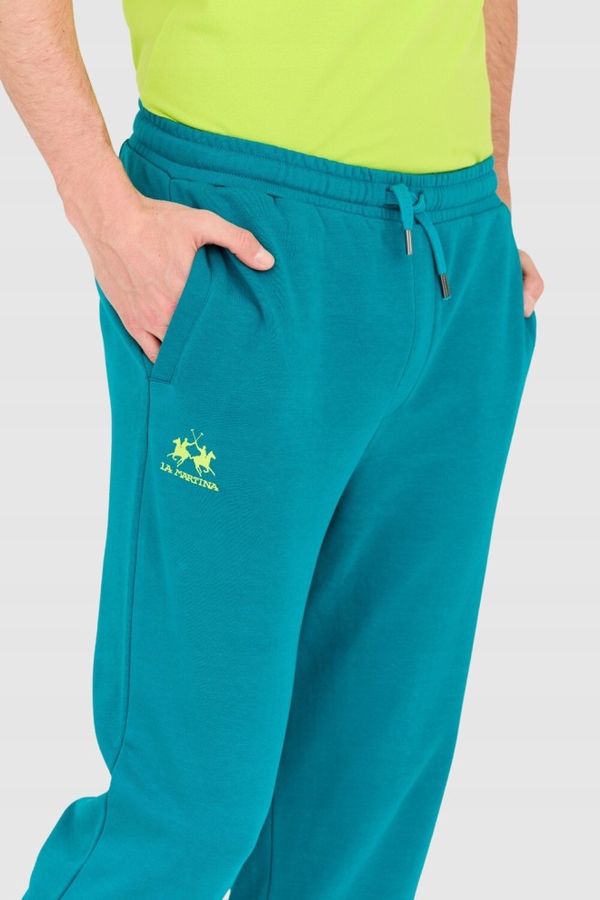 Pantaloni de trening pentru bărbați LA MARTINA Turquoise