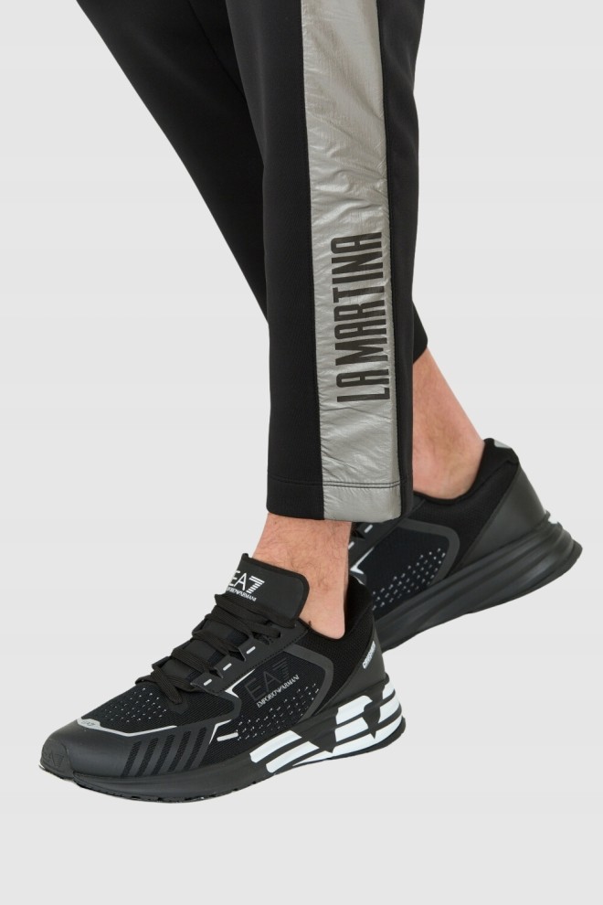 LA MARTINA Pantaloni Slim Fit negri pentru bărbați