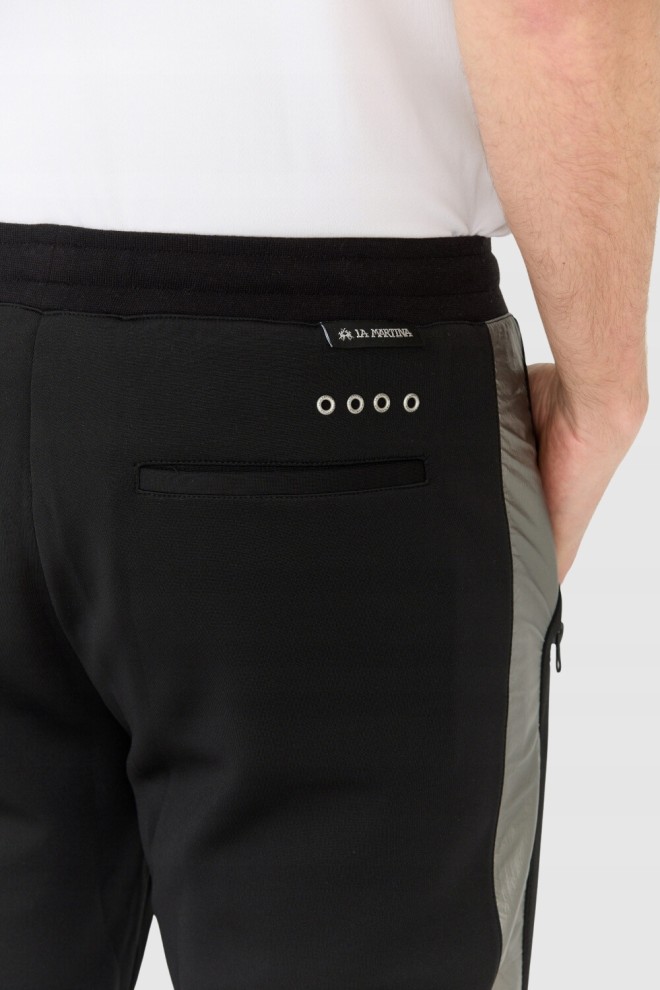 LA MARTINA Pantaloni Slim Fit negri pentru bărbați