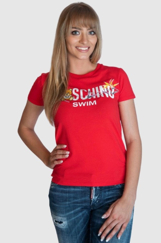 MOSCHINO Tricou roșu pentru...