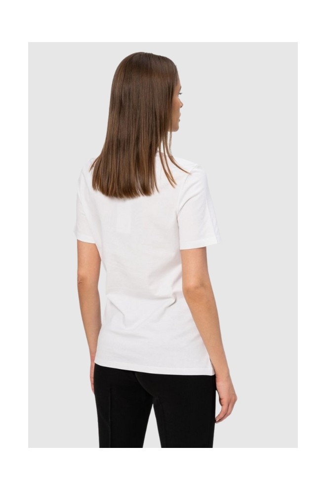 VERSACE Tricou alb pentru femei cu medusa aurie