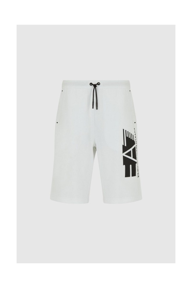 EA7 EMPORIO ARMANI Men's sports shorts, white Ventus 7