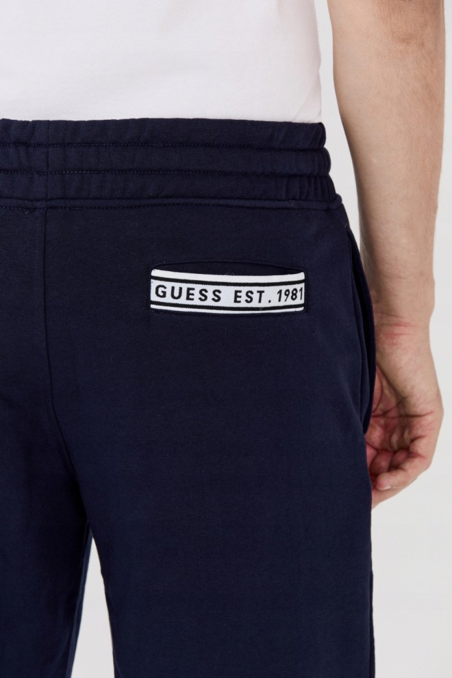 Pantaloni scurți de trening GUESS albastru marin pentru bărbați