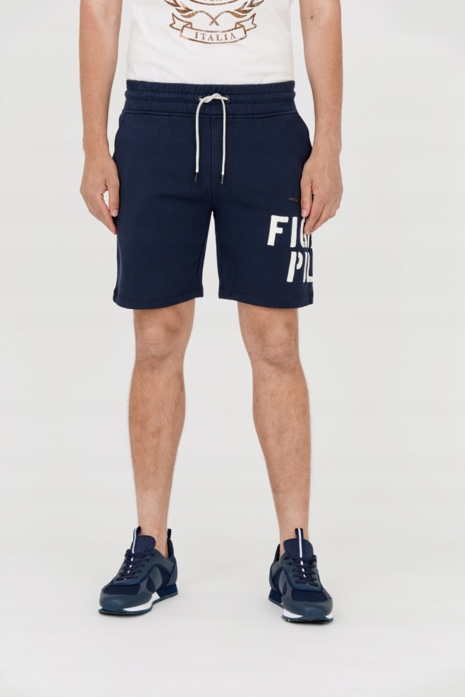 AERONAUTICA MILITARE Men's navy blue Bermuda shorts