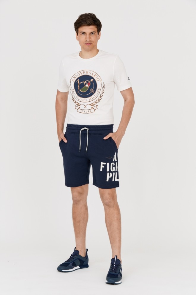 AERONAUTICA MILITARE Men's navy blue Bermuda shorts