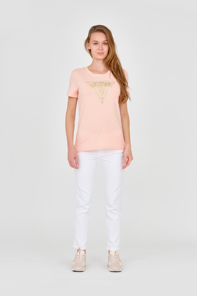 GUESS Tricou de damă cu logo mare înfrumusețat