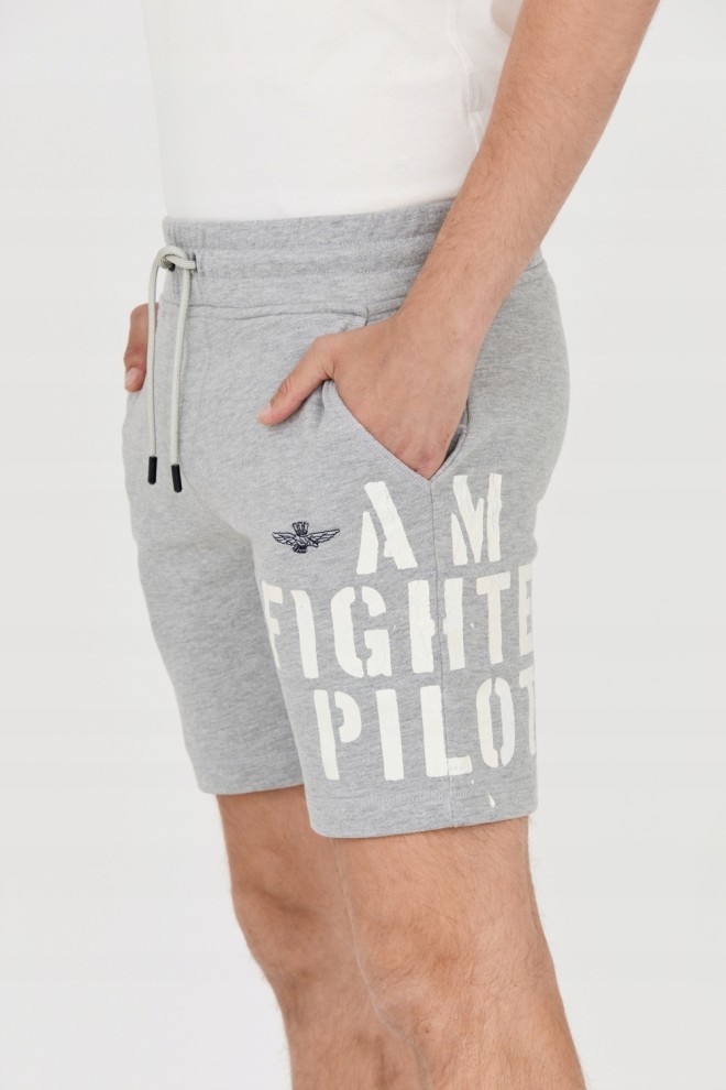 AERONAUTICA MILITARE Bermude gri pentru bărbați