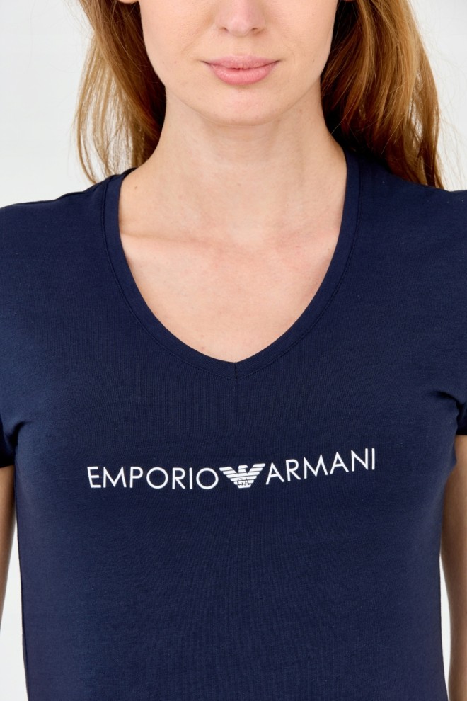 EMPORIO ARMANI Жіноча темно-синя футболка