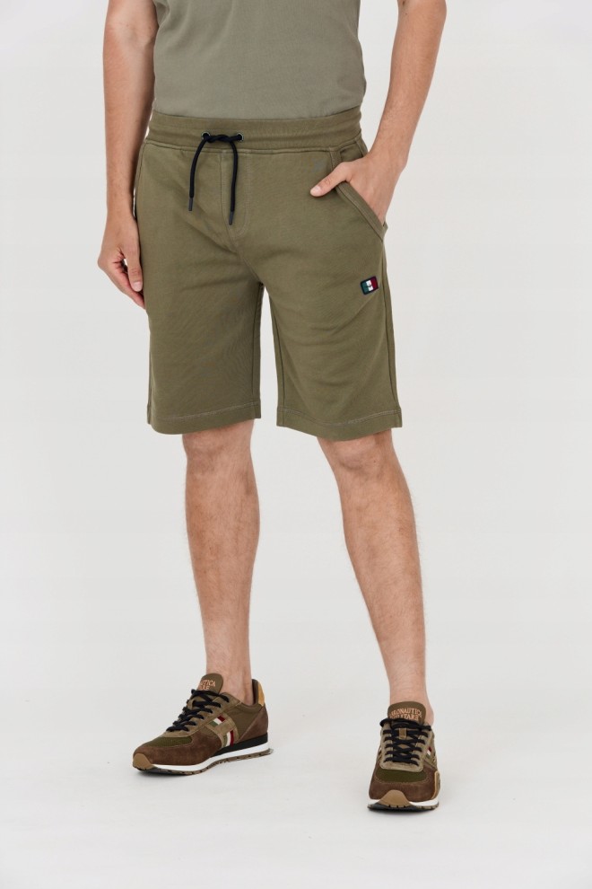 AERONAUTICA MILITARE Green tracksuit bermudas