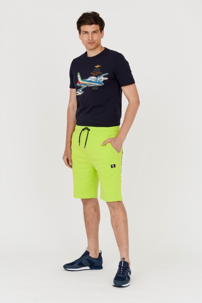 AERONAUTICA MILITARE Bermude de trening verzi pentru bărbați