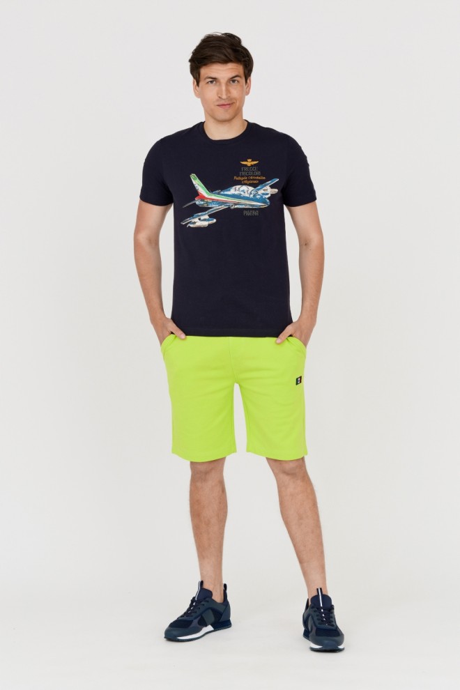 AERONAUTICA MILITARE Bermude de trening verzi pentru bărbați